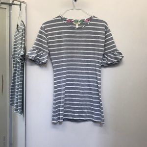 Grey and white shirt